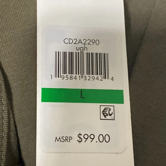 Calvin Klein NEW Womens Classic V-neck Sleeveless Olive Green Jumpsuit Size L - Picture 7 of 8